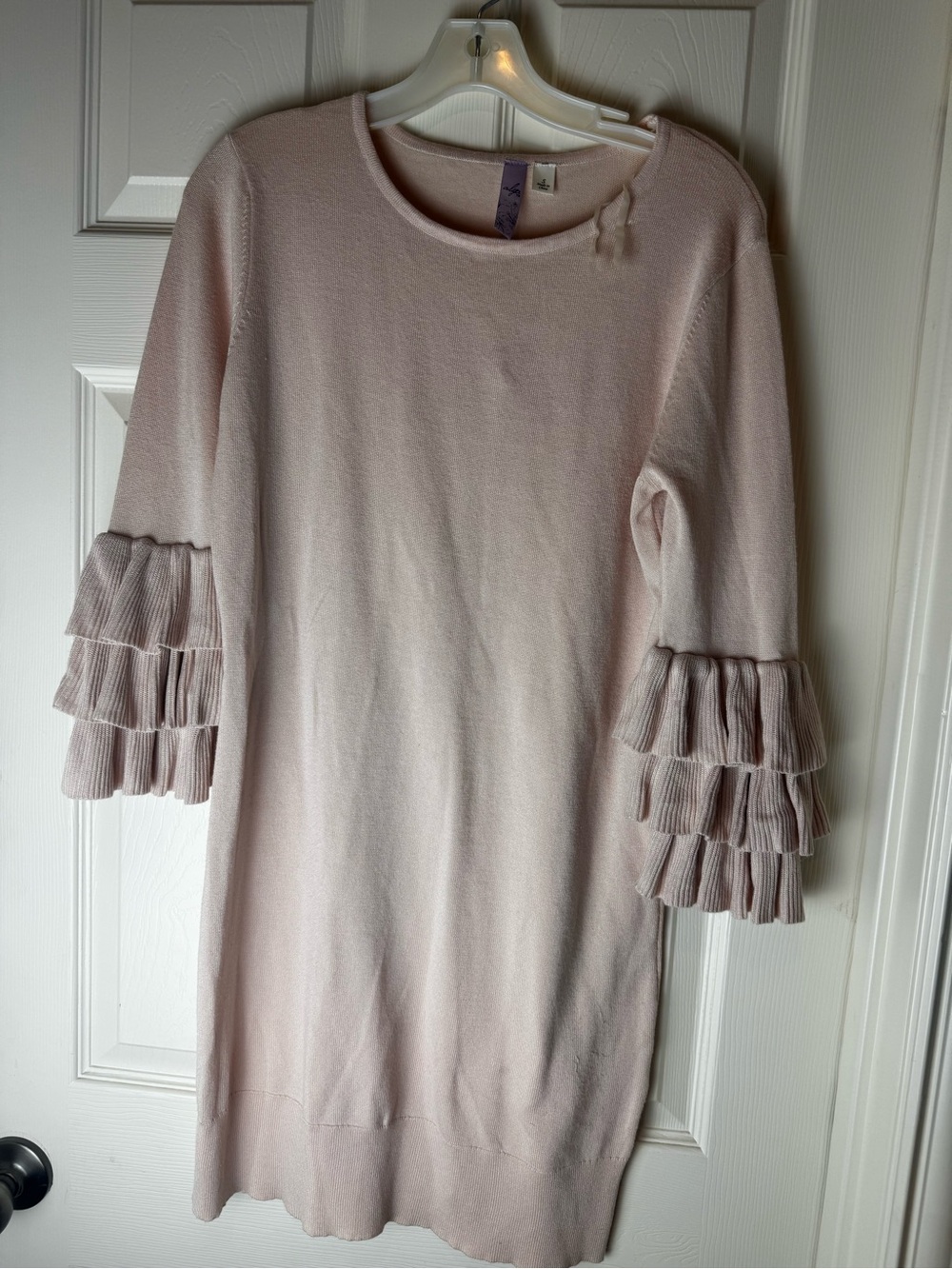 Alga Light Pink Knit Top with Subtle Texture